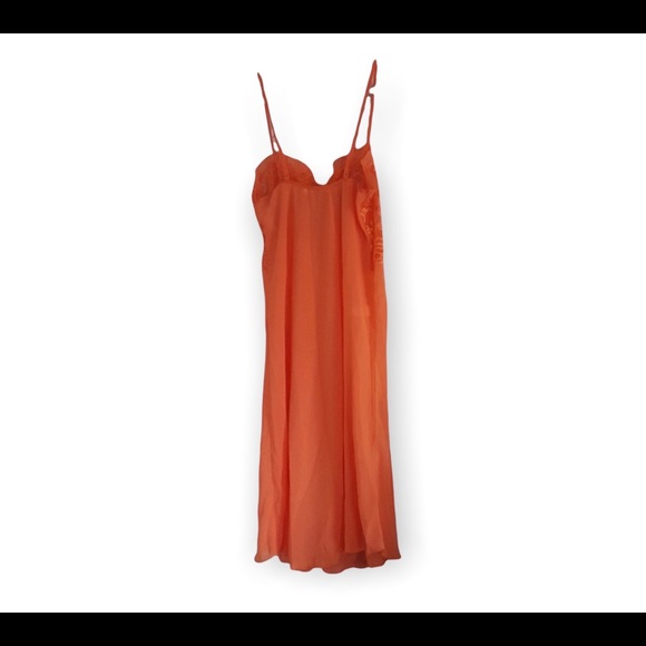 Lace Orange Silk Nightgown - Picture 5 of 5
